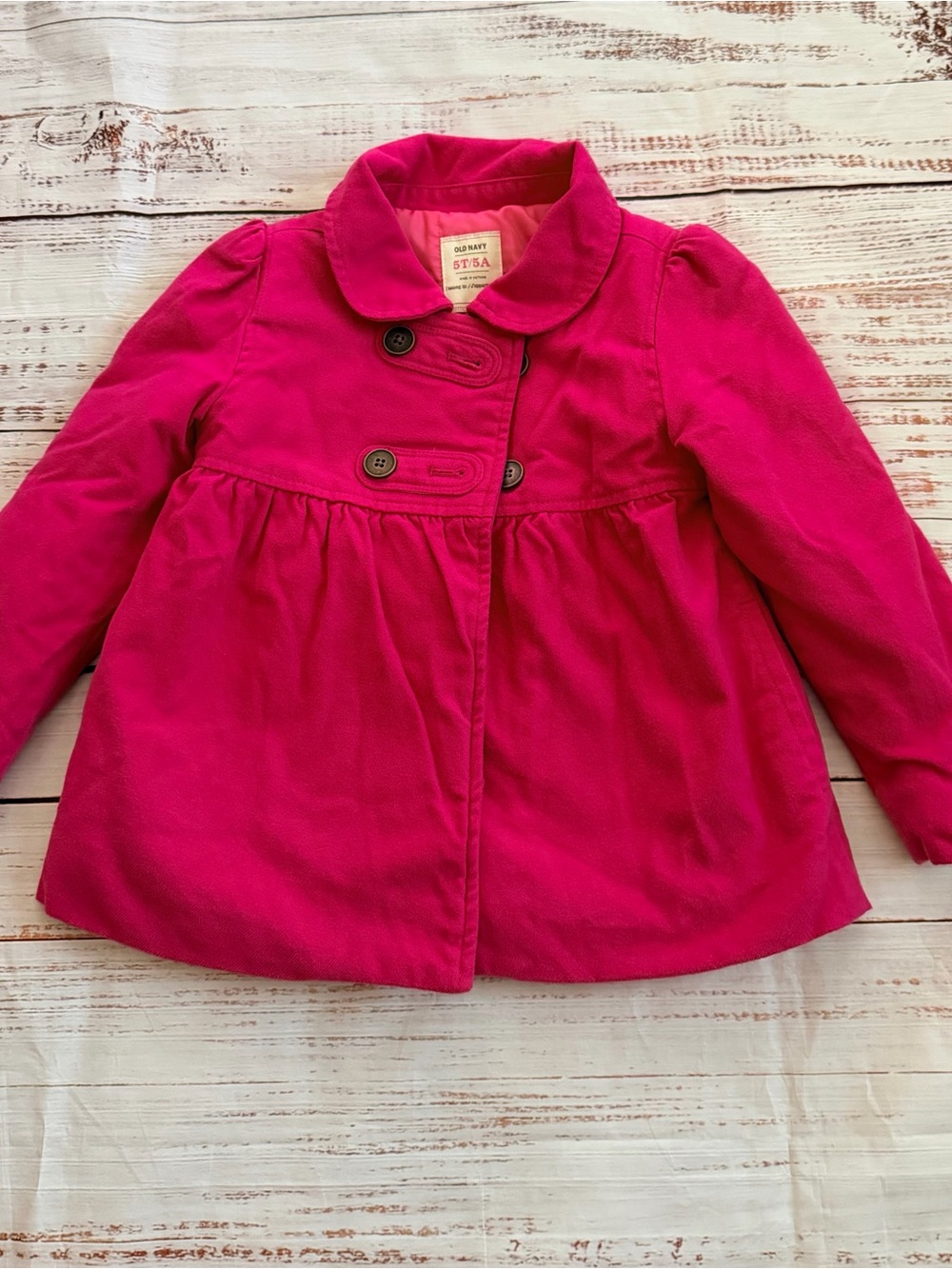 Old Navy Girls Pink Fuchsia Peacoat 5T